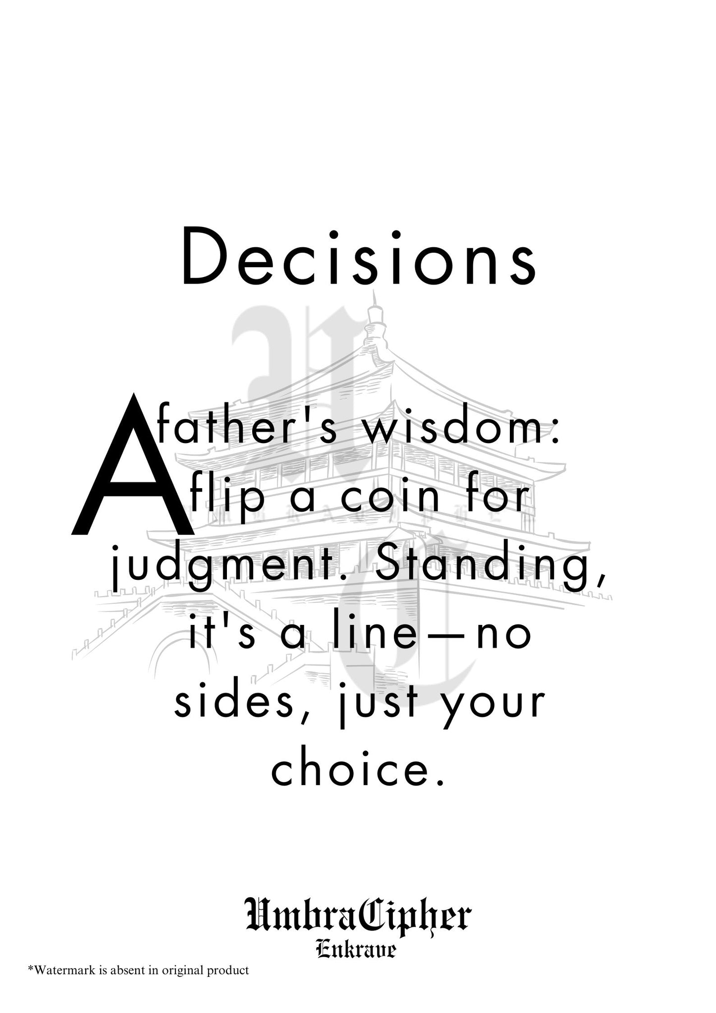 SW: Decisions I