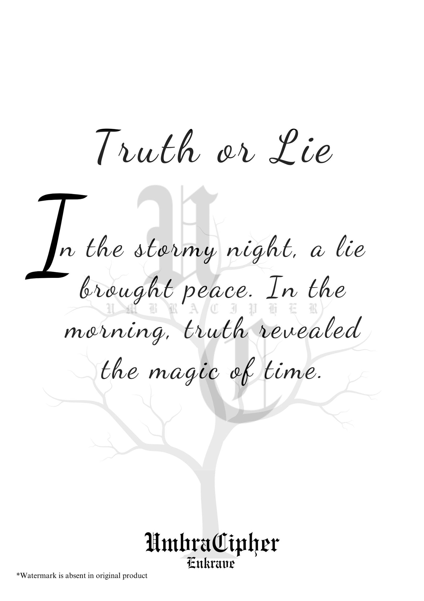 SW: Truth or Lie I