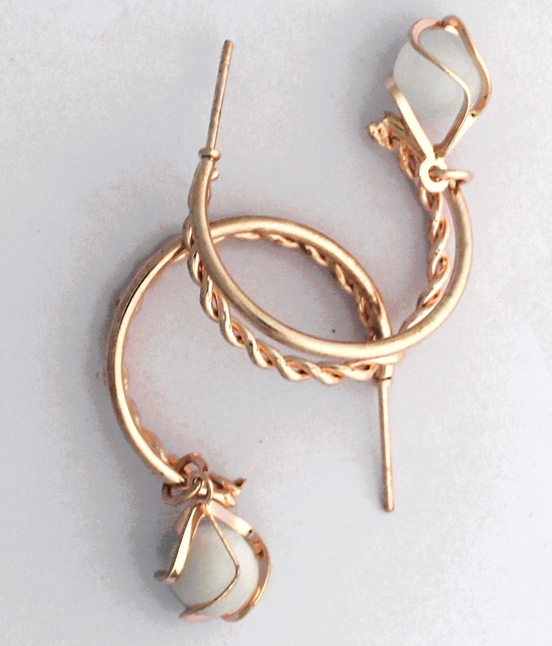 O'dazzle Trendy Rose-gold earrings 6 pairs