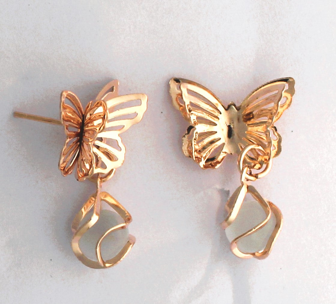 O'dazzle Trendy Rose-gold earrings 6 pairs